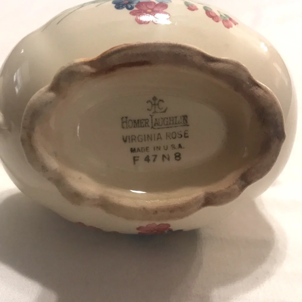 Homer Laughlin Virginia Rose Sugar and Creamer